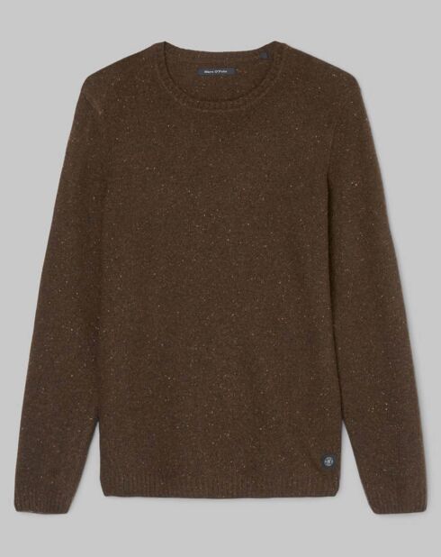 Pull en Laine mélangée marron