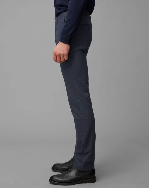 Pantalon Malmo Smart Rayé bleu marine