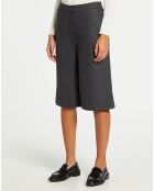 Pantalon jupe-culotte en Laine mélangée Cancun gris foncé