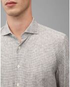 Chemise Mini Pied De Poule Sf grise
