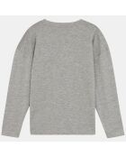 T-Shirt en Coton Umberto manches longues gris