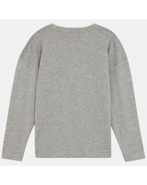 T-Shirt en Coton Umberto manches longues gris