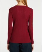 Pull en Maille stretch Franck ajusté bordeaux