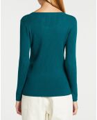 Pull en Maille stretch Franck ajusté vert foncé