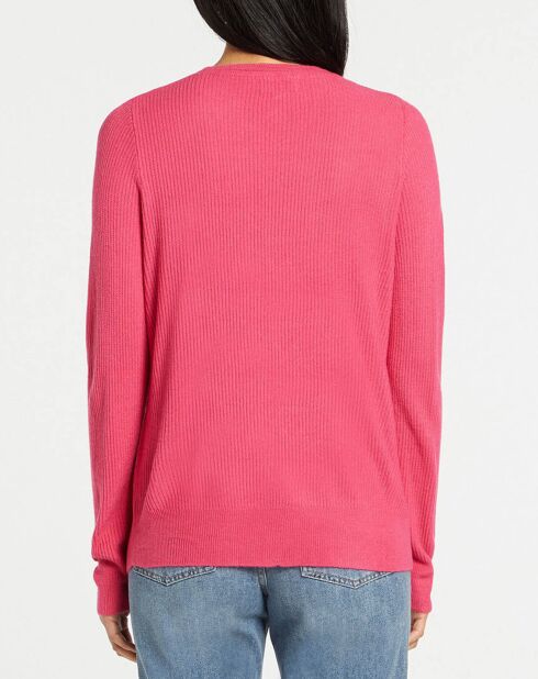 Pull en Maille fine col rond Fanny rose