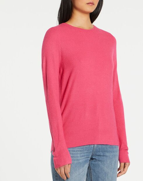 Pull en Maille fine col rond Fanny rose