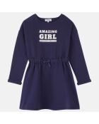 Robe sweat Sadie en Coton bio molletonné marine