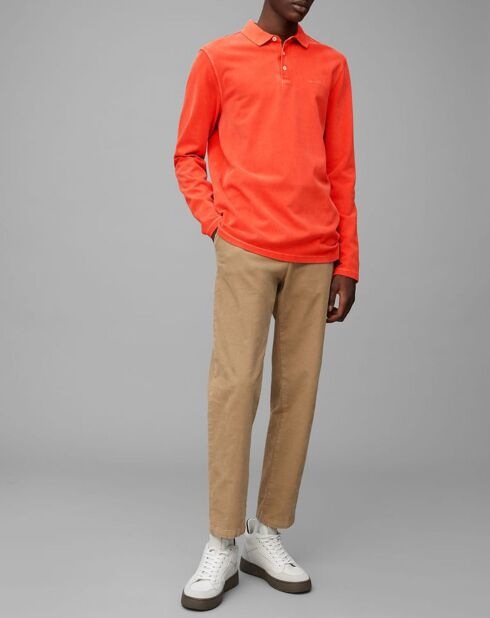 Polo ML Coton Organic Uni orange