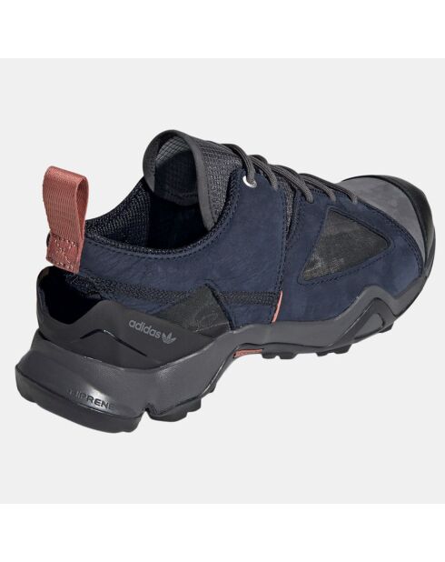 Sneakers en Velours de Cuir & Textile Oamic Type 0-4 noir/bleu marine