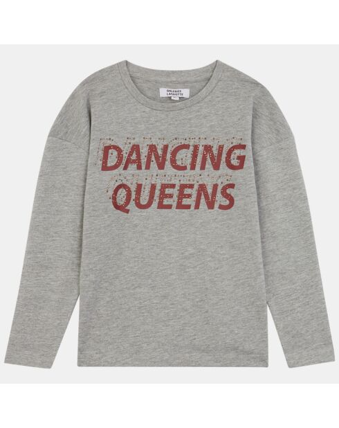 T-Shirt en Coton Umberto manches longues gris