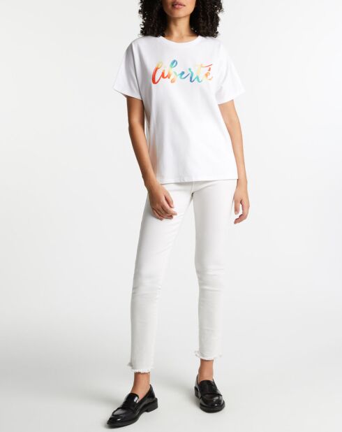 T-Shirt en Coton Freedom blanc