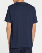 T-Shirt Coton Bio Graphic Bauhaus bleu marine