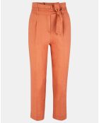 Pantalon carotte en 100% Lin rouille