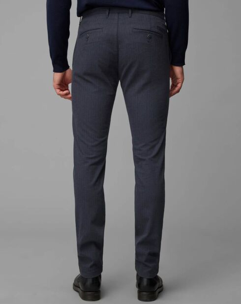 Pantalon Malmo Smart Rayé bleu marine