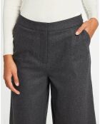 Pantalon jupe-culotte en Laine mélangée Cancun gris foncé