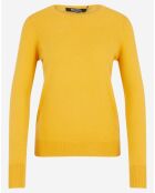 Pull 100% Cachemire Nabri col rond jaune