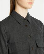 Chemise Corfou en Laine mélangée gris foncé