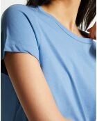 T-Shirt en Coton col rond Fan bleu
