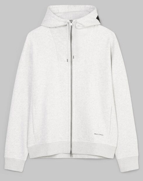 Sweat à Capuche Full Zip gris clair