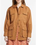 Veste Saharienne en Coton épais camel