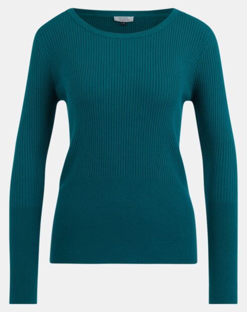 Pull en Maille stretch Franck ajusté vert foncé