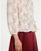 Blouse fluide Gala imprimée beige clair