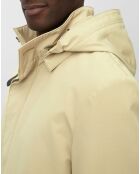 Imperméable Technique à Capuche Non Doublé beige