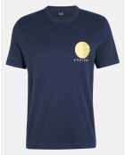 T-Shirt Coton Bio Graphic Bauhaus bleu marine