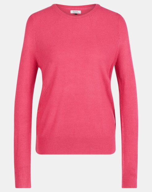 Pull en Maille fine col rond Fanny rose