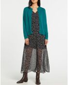 Cardigan en Maille fine Fanny vert foncé