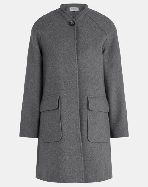 Manteau en Laine mélangée Gali gris chiné