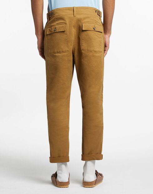 Pantalon chino Cropped Bedford marron kaki