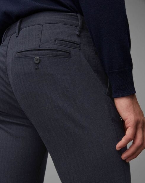 Pantalon Malmo Smart Rayé bleu marine