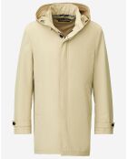 Imperméable Technique à Capuche Non Doublé beige