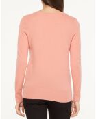 Pull 100% Cachemire Yocon col V rose