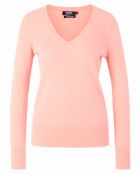 Pull 100% Cachemire Yocon col V rose