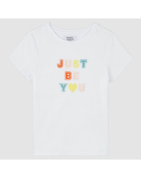 T-Shirt en Coton Room inscription blanc