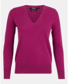 Pull 100% Cachemire Zocon col V violet