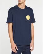 T-Shirt Coton Bio Graphic Bauhaus bleu marine