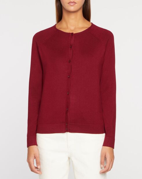 Cardigan en Maille fine Fanny bordeaux