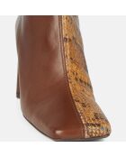 Bottines en Cuir marron - Talon 8.5 cm