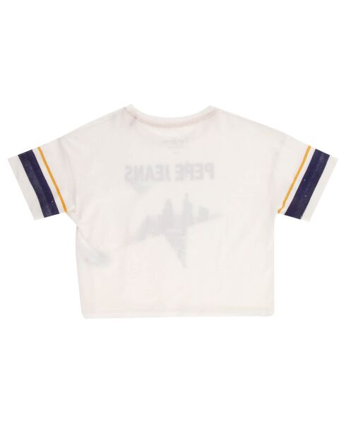 T-Shirt crop en Coton blanc