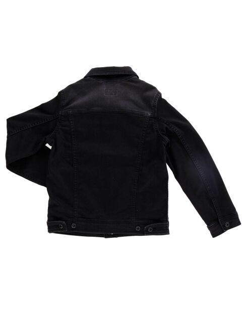 Veste en jeans droite noire