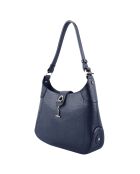 Sac porté épaule en Cuir Paris marine - 32x30x8 cm