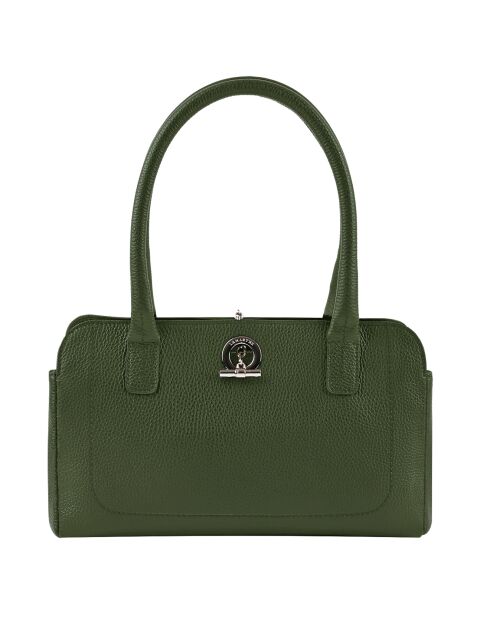 Sac porté épaule en Cuir Paris eucalyptus - 33x20x15 cm