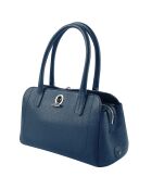Sac porté épaule en Cuir Paris marine - 33x20x15 cm