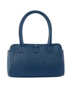 Sac porté épaule en Cuir Paris marine - 33x20x15 cm