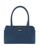 Sac porté épaule en Cuir Paris marine - 33x20x15 cm