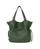 Sac porté épaule en Cuir Paris eucalyptus - 28x31x13.5 cm