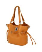 Sac à main en Cuir Paris orange - 23x24x12 cm